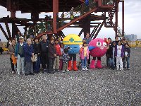 二期空港島でドボックンとクーコちゃんがお出迎え
