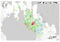 地先の安全度マップ（浸水深図、長浜市南部、200年確率）
